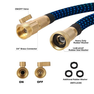 Manguera de Jardín <span class=keywords><strong>Extensible</strong></span> F114 Ecológica de <span class=keywords><strong>Goma</strong></span> Mágica de 2 Capas, 25, 50, 75, 100 Pies, de Alta Presión y Anticorrosión - Product Image 3