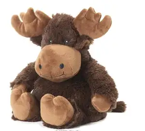 Free Sample Amazon Hotsale Practical use stuffed grasp seed plush bear alpaca moose toy microwave heated plush toy with lavender