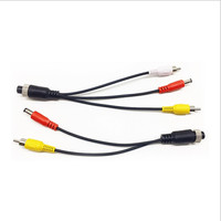 Connecteur aviation de bonne conception vers câble de moniteur mâle cc + rca mâle