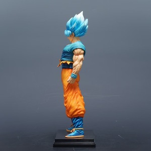 Figura de Goku Super Saiyan Blue de DBZ, Fábrica LK, 31 cm de Altura, con Cabeza Intercambiable, Diseño Detallado de Músculos para Decoración de <span class=keywords><strong>Anime</strong></span> - Product Image 4