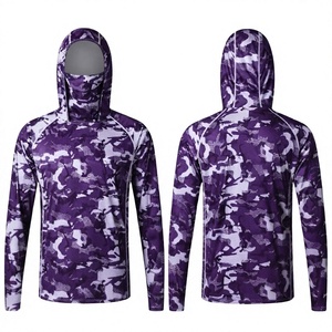 Haut de protection solaire à manches longues et col zippé, motif uni, logo personnalisable, pour la course, la pêche et les loisirs - Product Image 1