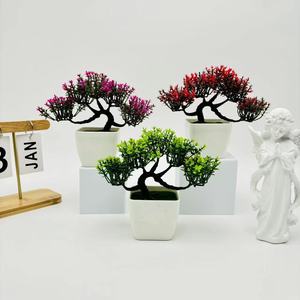 <span class=keywords><strong>Bonsái</strong></span> Artificial de <span class=keywords><strong>Pino</strong></span> Colorido, Plantas Verdes Decorativas para Hogar, Escritorio, Exteriores, Flores Artificiales, Paisaje Artificial - Product Image 3
