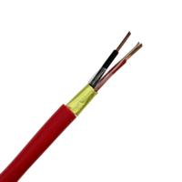 UL Certificated FPLR 2C 18AWG Shielded Bare Copper Stranded Security System Red PVC LSZH Fire Alarm Cable Communication Cable