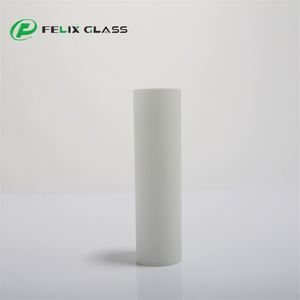 Cúpula de Vidrio Blanco Opalino Mate y Brillante de Tamaño Mediano, Pantalla de Lámpara Regulable que Cuida la Vista con Tubo de Vidrio para Lámpara Colgante o Araña - Product Image 3