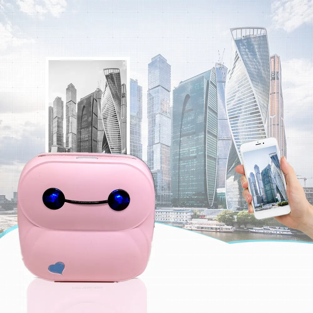Cute Smart Wireless Photo Printer WiFi Portable Mini Photo Printer For iOS and Android Smartphone