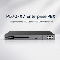 Yeastar P570-X7 VoIP PBX : 700 utilisateurs, 60 appels, 2 E1, 16 FXO, 16 FXS, 500 lignes VoIP, système téléphonique IP d'entreprise