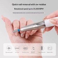Ponceuse à ongles sans fil rechargeable, perceuse à ongles électrique portable, machine à retirer les ongles, 35000 tr/min, professionnelle