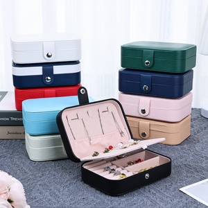 Portable PU Leather Mini <strong>Jewelry</strong> Travel Case Small Organizer Storage for Girls/Women's Earrings Convenient Travel <strong>Jewelry</strong> <strong>Box</strong> - Product Image 5