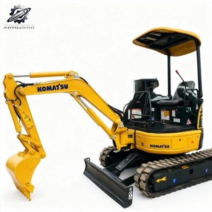 Mini-excavatrice Komatsu20 d'occasion, 2 tonnes, godet de 0,1 m³, marque japonaise d'origine, petite excavatrice de chantier, faible nombre d'heures, bon état - Product Image 1