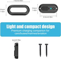 Prise USB 12V pour camping-car, double PD 30W et charge rapide QC3.0, chargeur de voiture avec voyant lumineux bleu et interrupteur