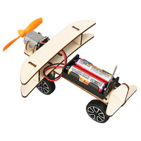 Jouet DIY en bois fait main pour enfants : Avion à glisseur pour expériences scientifiques et petites inventions technologiques