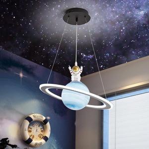 โคมไฟระย้ารูปดาวเคราะห์ โคมไฟแก้ว LED สำหรับห้องเด็ก ห้องนอน โคมไฟธีมอวกาศ - Product Image 1