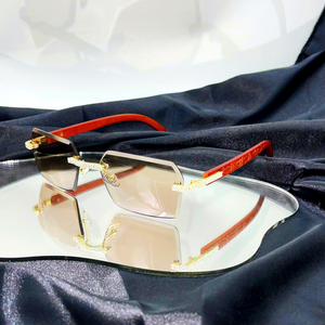 Nuevas Gafas de Sol Rectangulares de Moda de Marca Superior con Montura de Leopardo y Diamantes Cultivados en Laboratorio para Mujer y Hombre - Product Image 3
