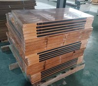 Étagères murales flottantes en bois d'acacia couleur noyer de 17 pouces, personnalisées par Wood Craft Factory