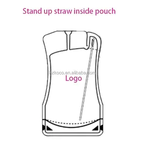 Custom Plastic Bag With Inner Straw Spout Pouch Bag Packaging Material Aluminum Or Spout Stand Up Pouch