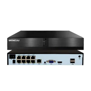 WESECUU गर्म बेच 16 चैनल 8MP अल्ट्रा HD 16 POE NVR किट सुरक्षा कैमरा सीसीटीवी प्रणाली नेटवर्क वीडियो रिकॉर्डर सीसीटीवी nvr POE NVR