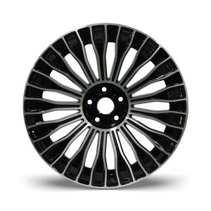 定制乘用车车轮合金轮辋20英寸5*112 5x 112毫米ET <span class=keywords><strong>36</strong></span> 43.5黑色流动成型汽车轮毂 - Product Image 1