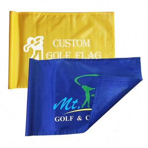 Bandera de Golf Personalizada con Impresión a Doble Cara de 12x18 Pulgadas, Sublimación en Blanco, Precio de Fábrica, para Campos de Golf - Product Image 1