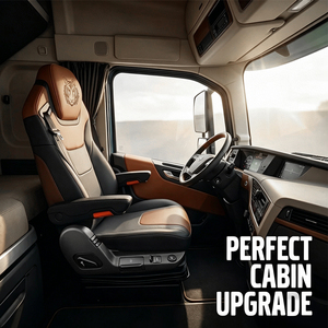 Asiento <span class=keywords><strong>de</strong></span> Lujo con Suspensión Neumática Universal para Conductor, Compatible con Freightliner, Mercedes Benz, Volvo, Kenworth, International Truck - Product Image 1