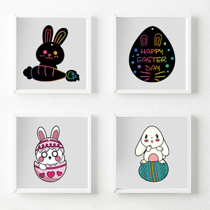 <strong>Easter</strong> Crafts <strong>Kit</strong> for Kids Scratch Art <strong>Easter</strong> Bunny Eggs Ornaments DIY Paper <strong>Craft</strong> <strong>Easter</strong> Party Favor Home Decorations - Product Image 3