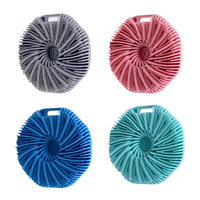 Gant de massage et brosse exfoliante classique en gel de silicone pour le bain, avec mousse abondante et poils doux, pour le dos, unisexe