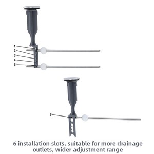 Pop up Drain <strong>Plug</strong> with Lift Rod European Standard for Bathroom Basin <strong>Sink</strong> Stopper <strong>Replacement</strong> Waste - Product Image 4