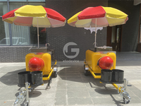 2026 Chariot de vente ambulante de snacks et hot-dogs au design élégant, très populaire, avec grill et friteuse, à vendre