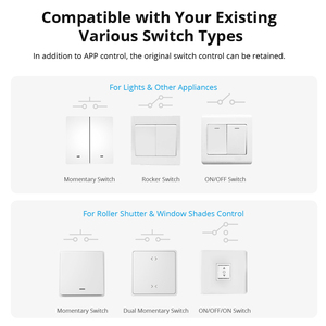 DUALR3 <span class=keywords><strong>SONOFF</strong></span> Interrupteur intelligent Wi-Fi double <span class=keywords><strong>R3</strong></span> Lite pour rideaux et volets roulants motorisés, compatible avec Alexa et Google Home - Product Image 3
