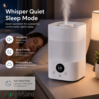 Humidificateur d'air intelligent à brume froide avec affichage numérique, remplissage par le haut, grand réservoir pour chambre, bureau et maison - Vente en gros