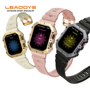 Obral besar arloji cerdas wanita AMOLED W1 untuk 2024, layar 1.65 inci baterai 295mAh panggilan telepon wajah kustom jam tangan wanita tahan air