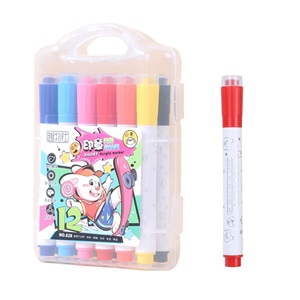 Stylo de peinture à tampon acrylique souple 12 couleurs, marqueur pinceau en plastique coloré <span class=keywords><strong>pour</strong></span> le dessin, fabriqué en Chine - Product Image 1