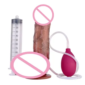 Faak Silicone squirting thực tế dildo với cốc hút vòi nước lớn cho phụ nữ thủ dâm kích thích squirting dildo Đồ chơi tình dục