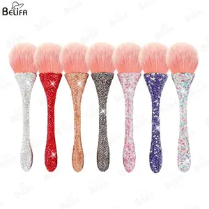 BELIFA manucure Art brosse haute qualité multicolore strass maquillage brosse douce nettoyage des ongles brosse à poussière