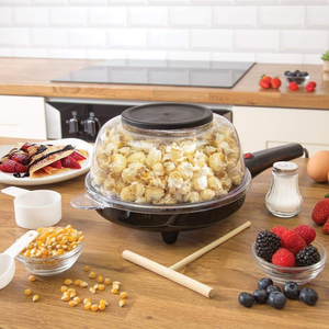 Machine à crêpe et popcorn électrique portative, fonction <span class=keywords><strong>2</strong></span> en 1, avec plaque de revêtement antiadhésive, pour usage domestique, nouveau modèle, - Product Image 2
