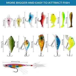 Boîte mystère de leurres de pêche SNEDA, cadeau de Noël pour les hommes, ensemble cadeau pour pêcheur avec leurres de surface, leurres minnows, kit de leurres cuillère - Product Image 5