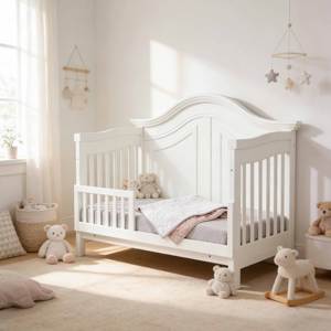 Cuna Moderna Multifunción de Madera Maciza para Recién Nacidos y Niños – Cama para Guardería, Dormitorio Escolar u Hotel - Product Image 6