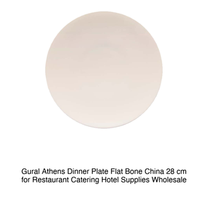 Assiette plate en porcelaine fine d'Athènes 28 cm Flat Gural -6 - Product Image 2