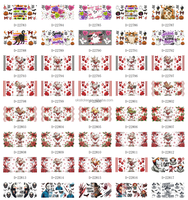 Autocollants et étiquettes personnalisés pour gobelets UV DTF, motifs de dessins animés durables et tendance, pour gobelets de 16, 20 et 40 oz