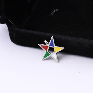 DIY Fabrication de Bijoux Métal Émail Lettre Grecque Club Signe Ordre Étoile Orientale Charme Maçonnique Sororité OES <span class=keywords><strong>Pendentif</strong></span> Mode - Product Image 5