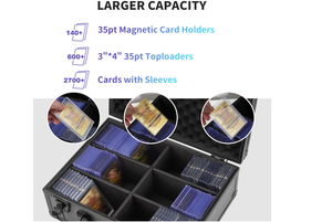 Boîte de rangement en aluminium et polyester de haute qualité pour cartes de sport, vente en gros d'usine, étui pour cartes gradées, rangement pour cartes de visite - Product Image 4