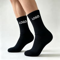 Chaussettes de sport classiques en coton personnalisées pour hommes, logo personnalisé, blanches, respirantes, pour usage quotidien, chaussettes pour hommes, approvisionnement en gros