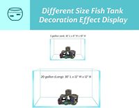 Décorations pour aquarium : Cachette rectangulaire à deux niveaux en résine pour Betta, crevettes et guppies, avec corail réaliste, éponge et algues marines, stable