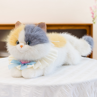 Sac à dos en peluche chat réaliste, jouet en peluche personnalisé, cadeau mignon pour fille