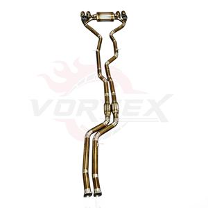 Vortex Precision Formed Golden Titanium Valved Catback <b>Exhaust</b> System with Quad Tailpipes for BMW M3 F80 M4 F82 F83 3.0T - Product Image 3