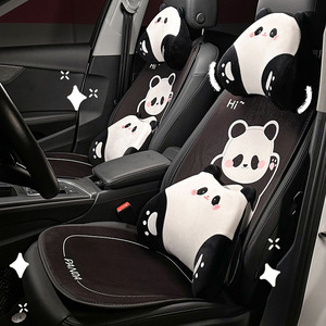 Coussin de soutien lombaire en peluche Panda, mousse à mémoire de forme, pour siège de voiture, confort du dos, design cartoon - Product Image 3