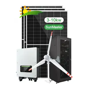 Off Grid Oplossing Winkel 10a Omvormer 8 Kva 15kva Complementaire Wind Solar Hybrid Power Systeem Met Controller