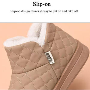 สินค้าขายดีประจำปี 2025 ของขวัญคริสต์มาส รองเท้าบูทฤดูหนาวสำหรับผู้หญิง รองเท้าแตะในบ้านแบบนุ่ม อุ่นสบาย ระบายอากาศได้ดี รองเท้าแตะขนปุยสำหรับใส่ในบ้าน - Product Image 3