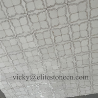 Carreaux de mosaïque faits à la main en forme d'éventail, en coquille de nacre et marbre mélangé, motif écailles de poisson, pour murs de salle de bain et cuisine