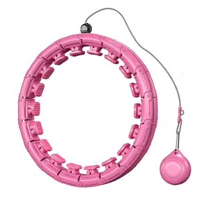 优质成人无限箍粉色智能呼啦圈箍男女通用定制标志彩色腰部重量材料箍箍