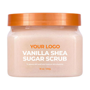 Gommage corporel biologique au lait de vanille et à l'arbre à thé avec perle et vitamine E, exfoliant hydratant au parfum frais pour peaux normales - Product Image 3